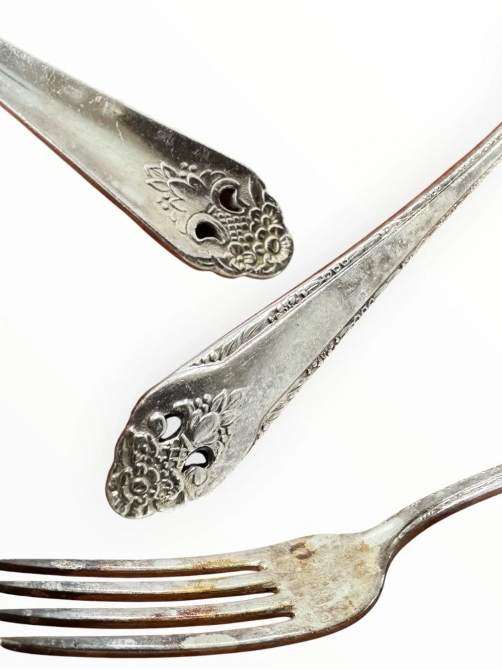 Vintage Holmes & Edwards Inlaid Silverplate Flatware Set Floral Wood Chest 1930s